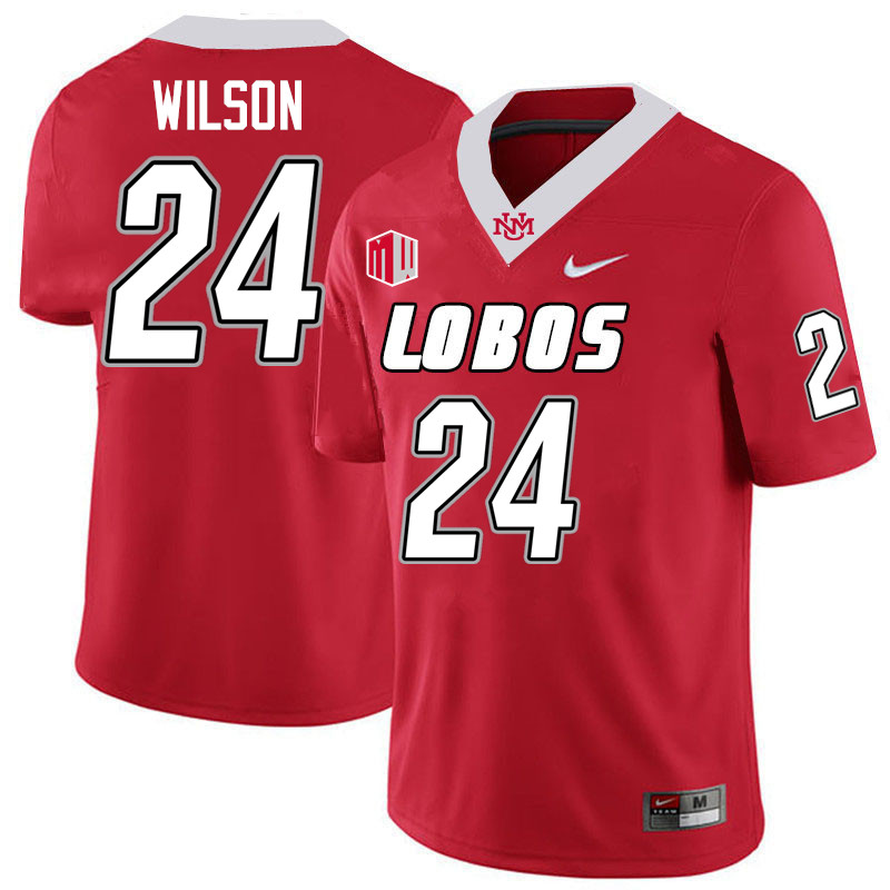 Jayden Wilson UNM Lobos Jersey,New Mexico Lobos Football Jersey,Uniforms-Red